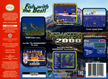 Bassmasters 2000 (USA) (Beta) box cover back